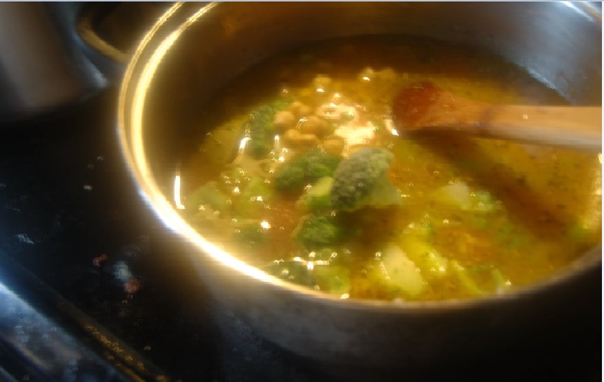 soup in pot